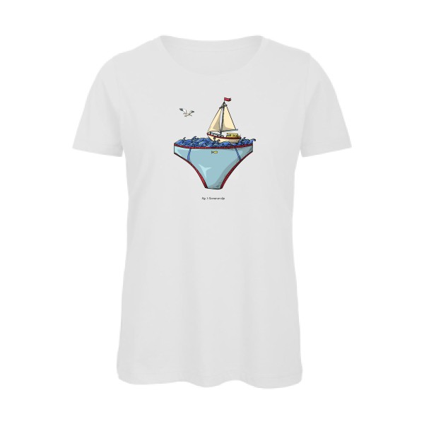 Ta mer en slip -T-shirt femme bio Femme marin humour -B&C - Inspire T/women -Thème humour et parodie -