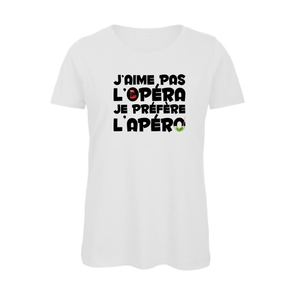 opérapéro - T-shirt femme bio apéro Femme - modèle B&C - Inspire T/women -thème humour alcool -