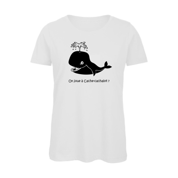T-shirt femme bio Femme original - Cache-cachalot - 