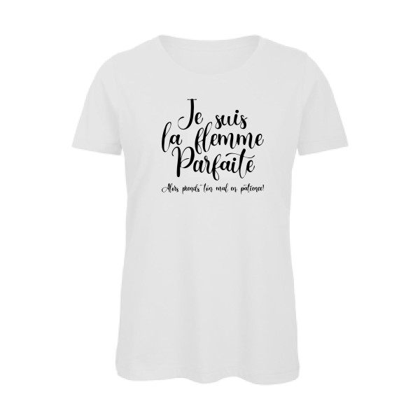 T-shirt humour  femme bio- La flemme parfaite-