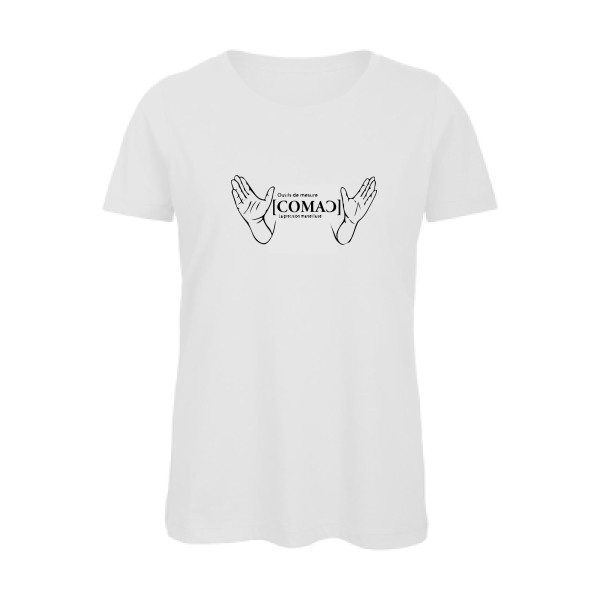 comac - T-shirt femme bio marseille Femme - modèle B&C - Inspire T/women -thème humour regional -