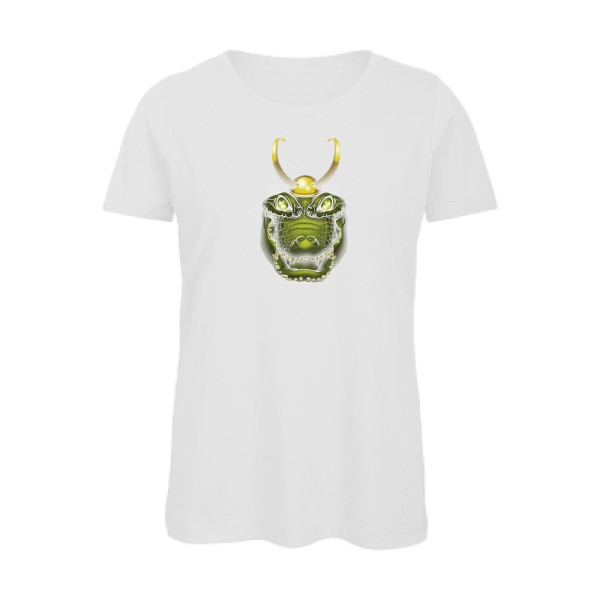 Alligator smile - T-shirt femme bio animaux -B&C - Inspire T/women