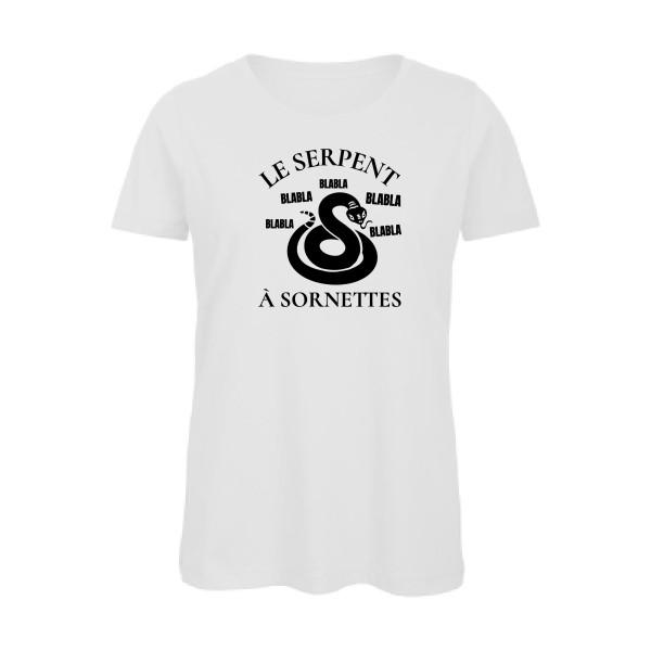 Serpent à Sornettes - T-shirt femme bio rigolo Femme -B&C - Inspire T/women -thème original et humour