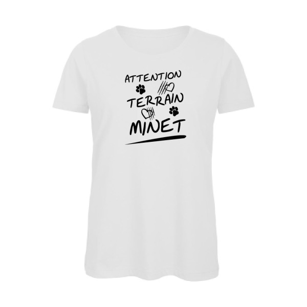 T-shirt femme bio - B&C - Inspire T/women - Attention Terrain Minet