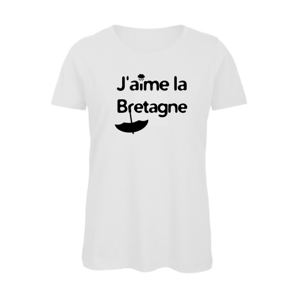 T-shirt femme bio - B&C - Inspire T/women - J'aime la Bretagne