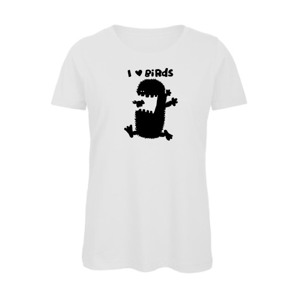 T-shirt femme bio original Femme  - I love birds - 