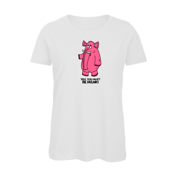 T-shirt femme bio original  Homme - Pink elephant -