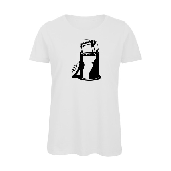 T-shirt femme bio Femme original - TV poubelle - 