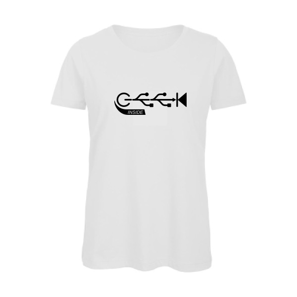 T-shirt femme bio Femme geek - Geek inside - 