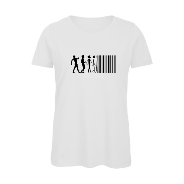 code barre - T-shirt femme bio Geek pour Femme - modèle B&C - Inspire T/women - thème geek et gamer -