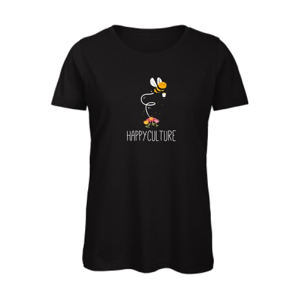 happy-  T shirt humoristique - Modèle T-shirt femme bio de chez B&C - Inspire T/women