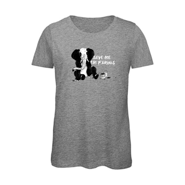 pandaléphant- T-shirt femme bio imprimé original -B&C - Inspire T/women