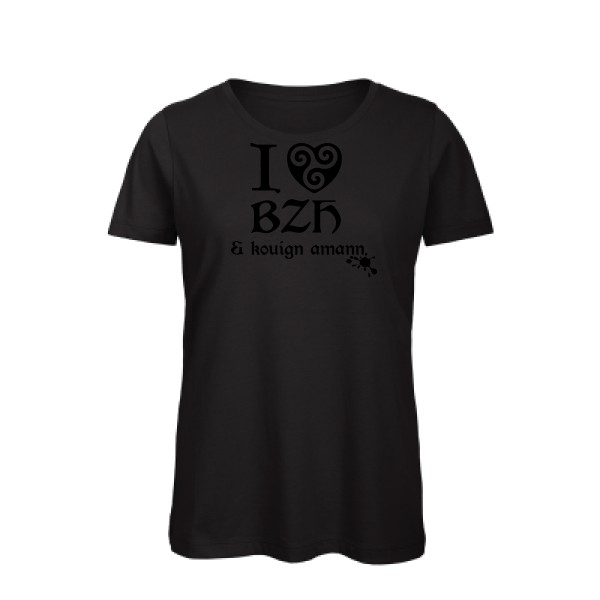 T-shirt femme bio - B&C - Inspire T/women - Love BZH & kouign