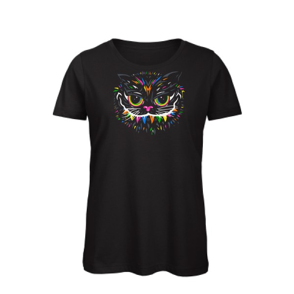 T-shirt femme bio - B&C - Inspire T/women - Le chat du Cheshire
