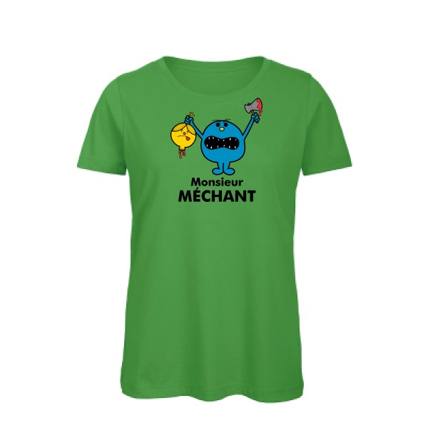 Monsieur Méchant - T-shirt femme bio drôle - modèle B&C - Inspire T/women -thème bande dessinée -