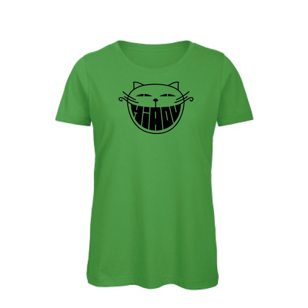 The smiling cat - T-shirt femme bio chat -Femme-B&C - Inspire T/women - thème humour et bd -