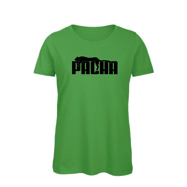 Pacha - T-shirt femme bio parodie humour Femme - modèle B&C - Inspire T/women -thème humour et parodie -