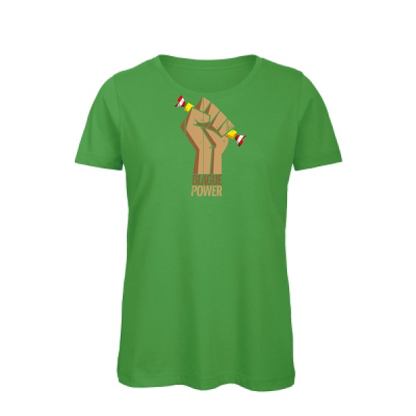 Blague Power - T-shirt femme bio parodie Femme - modèle B&C - Inspire T/women -thème blague carambar -