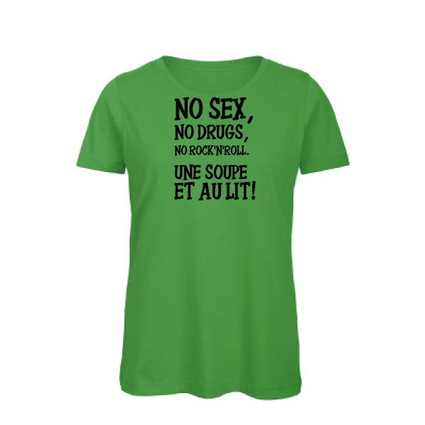 NO... - T-shirt femme bio  rock - modèle B&C - Inspire T/women -thème musique et rock'n'roll-