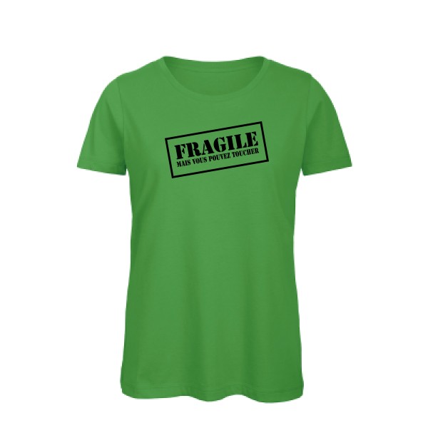 FRAGILE - T-shirt femme bio original Femme - modèle B&C - Inspire T/women -thème monde -