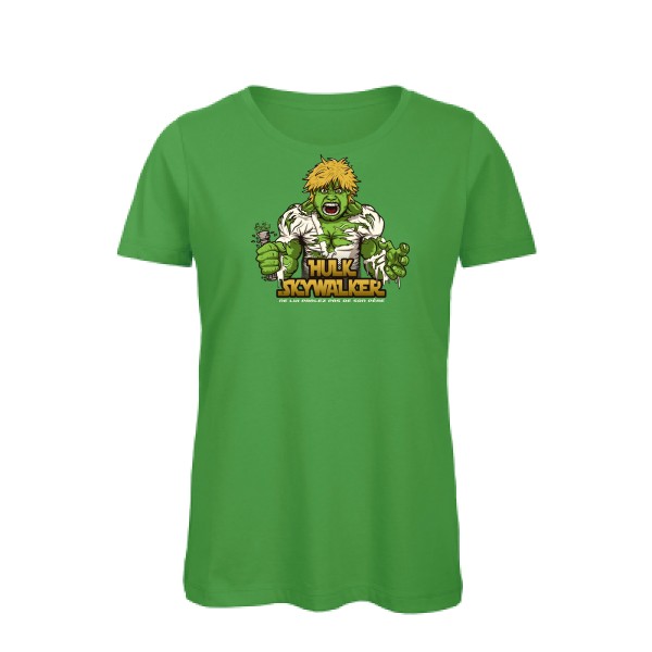 T shirt fun - Hulk Sky Walker -T-shirt femme bio - modèle B&C - Inspire T/women-thème bande dessinée -