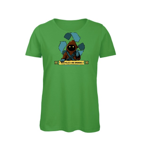 Sauvez la galaxie - T-shirt femme bio parodie Femme - modèle B&C - Inspire T/women -thème humour et ecologie -