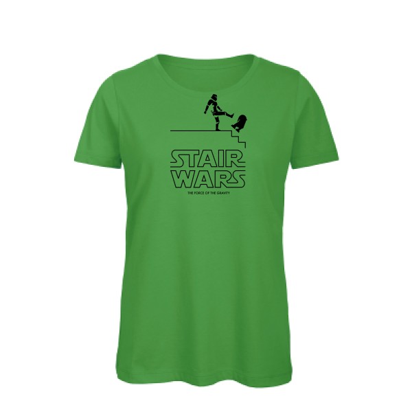 STAIR WARS -T-shirt femme bio humour Femme -B&C - Inspire T/women -thème parodie star wars -