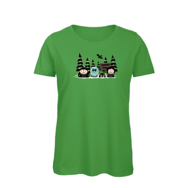 North Park - T-shirt femme bio montagne Femme - modèle B&C - Inspire T/women -thème humour  montagne-