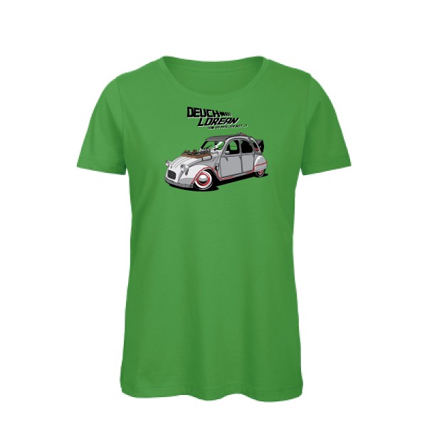 DEUCHLOREAN - T-shirt femme bio thème automobile - vêtement original pour  Femme -