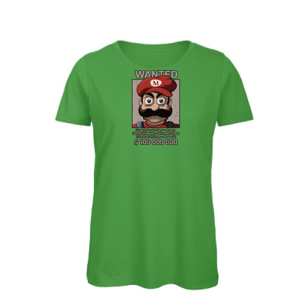 Wanted Mario-T-shirt femme bio Geek - B&C - Inspire T/women- Thème Geek -