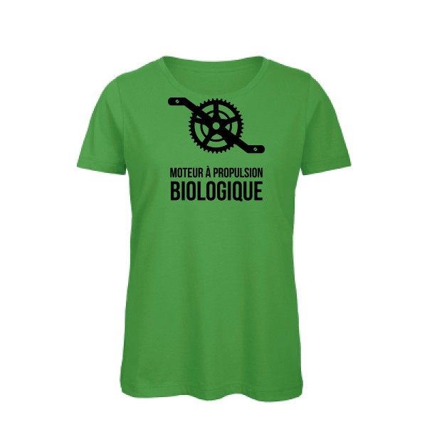 Cyclisme & écologie - B&C - Inspire T/women Femme - T-shirt femme bio humour velo - thème cyclisme et ecologie -