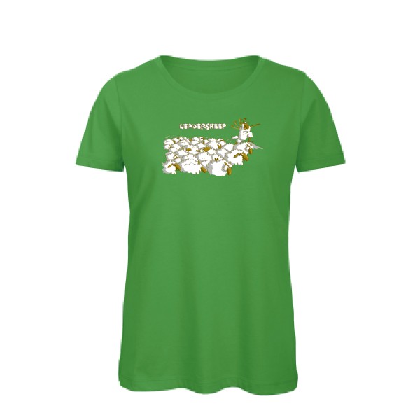 Leadersheep - T-shirt femme bio humour francais Femme  -B&C - Inspire T/women - Thème humour et animaux-