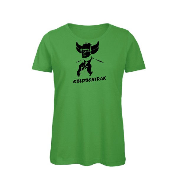 Goldochirak - T-shirt femme bio amusant pour Femme -modèle B&C - Inspire T/women - thème parodie et politique -