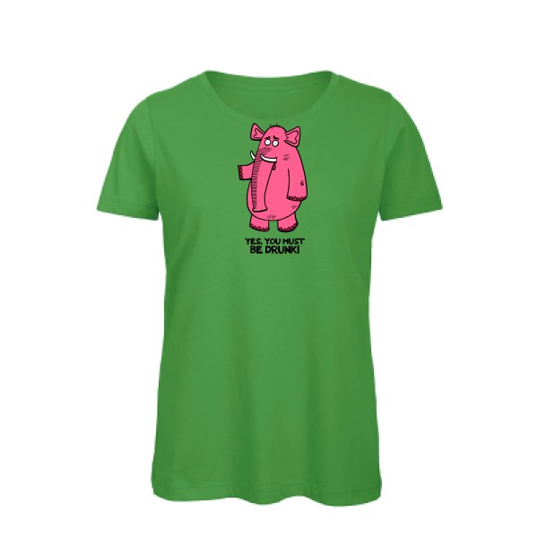 T-shirt femme bio original  Homme - Pink elephant -
