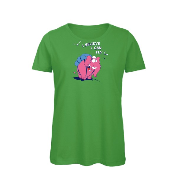 Just believe you can fly  - T-shirt femme bio elephant -B&C - Inspire T/women