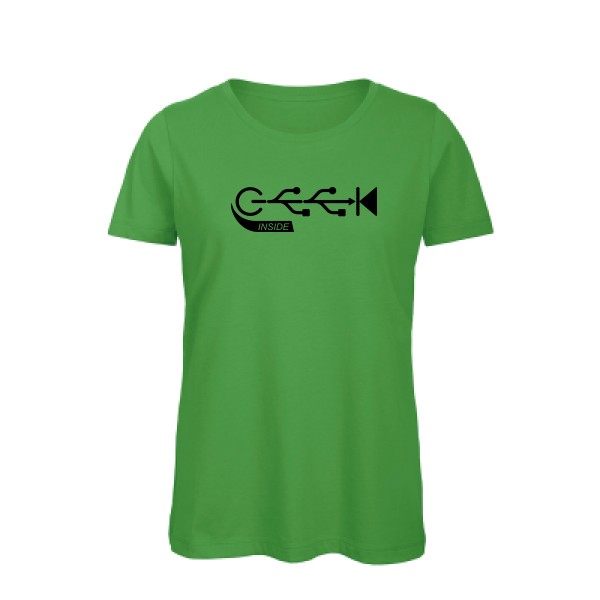 T-shirt femme bio Femme geek - Geek inside - 