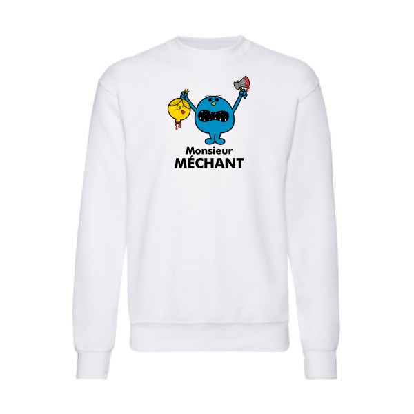 Monsieur Méchant - Sweat shirt drôle - modèle Fruit of the loom 280 g/m² -thème bande dessinée -