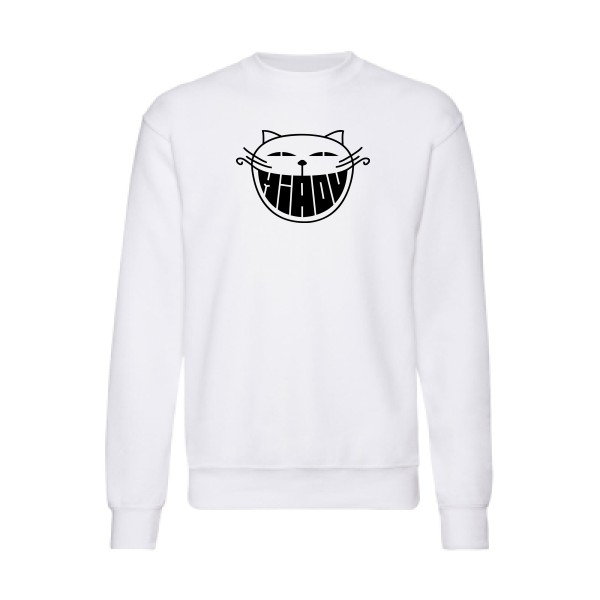 The smiling cat - Sweat shirt chat -Homme-Fruit of the loom 280 g/m² - thème humour et bd -