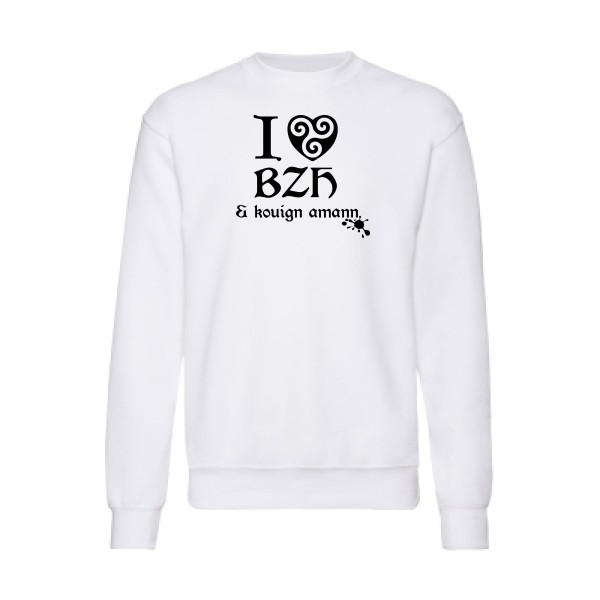 Love BZH & kouign-Tee shirt breton - Fruit of the loom 280 g/m²