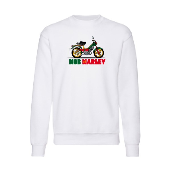Mob Marley - Sweat shirt reggae Homme - modèle Fruit of the loom 280 g/m² -thème musique et bob marley -