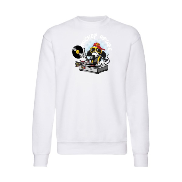 Mickey house v2 -Sweat shirt mickey Homme  -Fruit of the loom 280 g/m² -Thème parodie et musique -