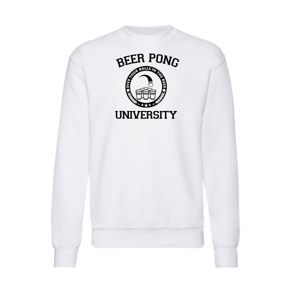 Beer Pong - Sweat shirt Homme geek  - Fruit of the loom 280 g/m² - thème geek et gamer