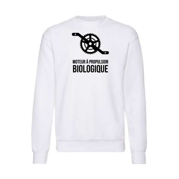 Cyclisme & écologie - Fruit of the loom 280 g/m² Homme - Sweat shirt humour velo - thème cyclisme et ecologie -