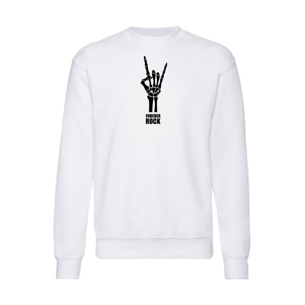 Forever Rock !!! - Fruit of the loom 280 g/m² Homme - Sweat shirt musique - thème rock  -