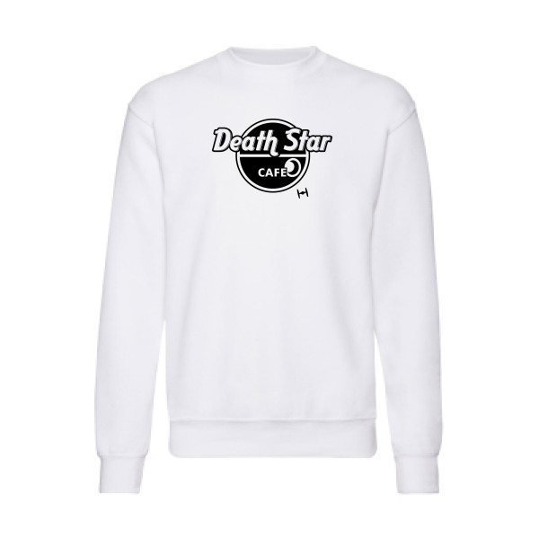 DeathStarCafe - Sweat shirt dark pour Homme -modèle Fruit of the loom 280 g/m² - thème parodie et marque-