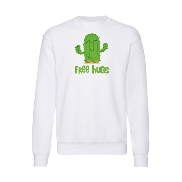 FreeHugs- Sweat shirt Homme - thème tee shirt humoristique -Fruit of the loom 280 g/m² -