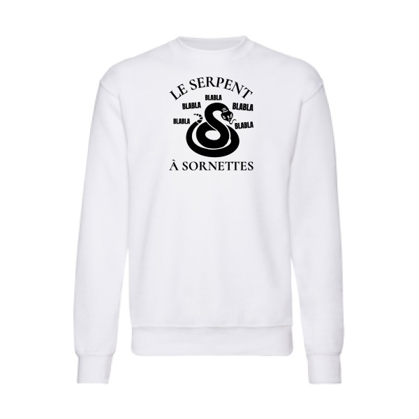 Serpent à Sornettes - Sweat shirt rigolo Homme -Fruit of the loom 280 g/m² -thème original et humour