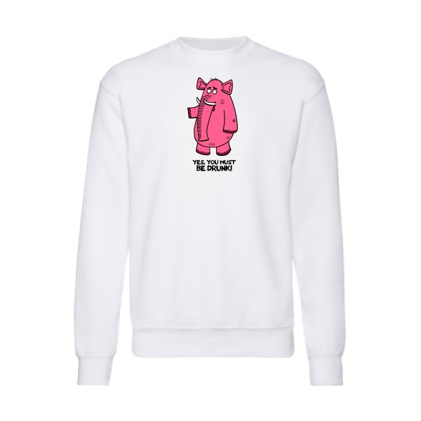 Sweat shirt original  Homme - Pink elephant -