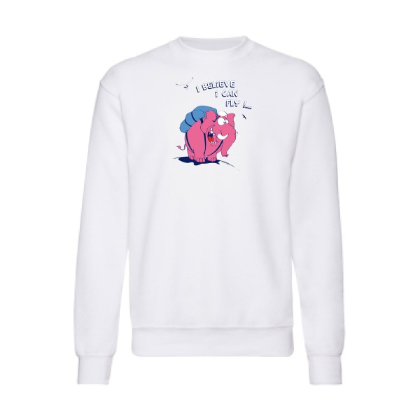 Just believe you can fly  - Sweat shirt elephant -Fruit of the loom 280 g/m²