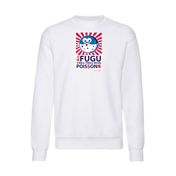 Fugu - Sweat shirt trés marrant Homme - modèle Fruit of the loom 280 g/m² -thème burlesque -